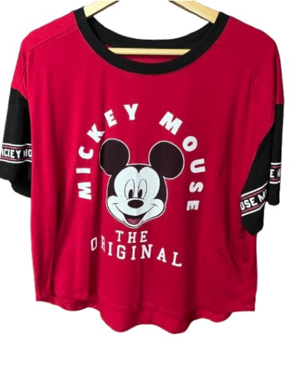 Disney Red and Black Mickey Mouse 'The Original' Short Sleeve Tee Size XXL